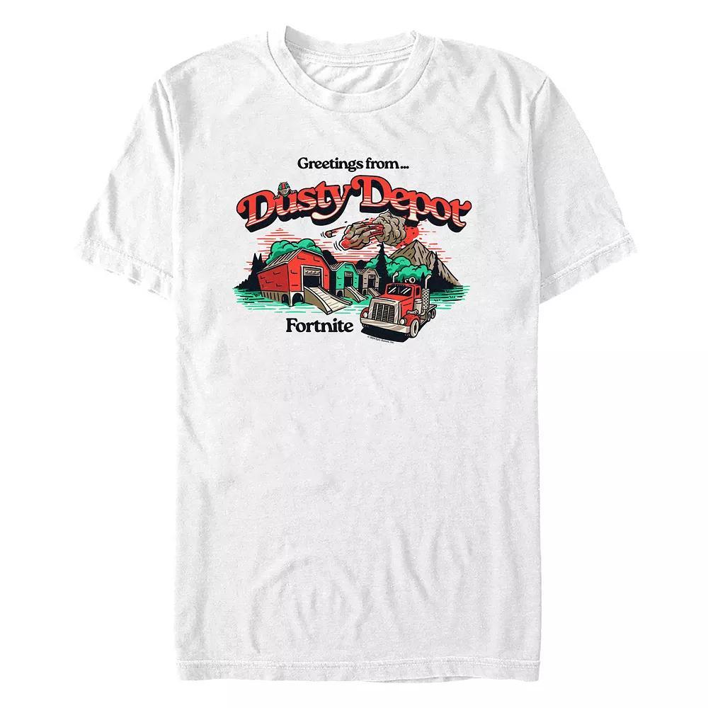 Men's Fortnite Greetings From Dusty Depot Graphic Tee, Size: XL, White Product Image