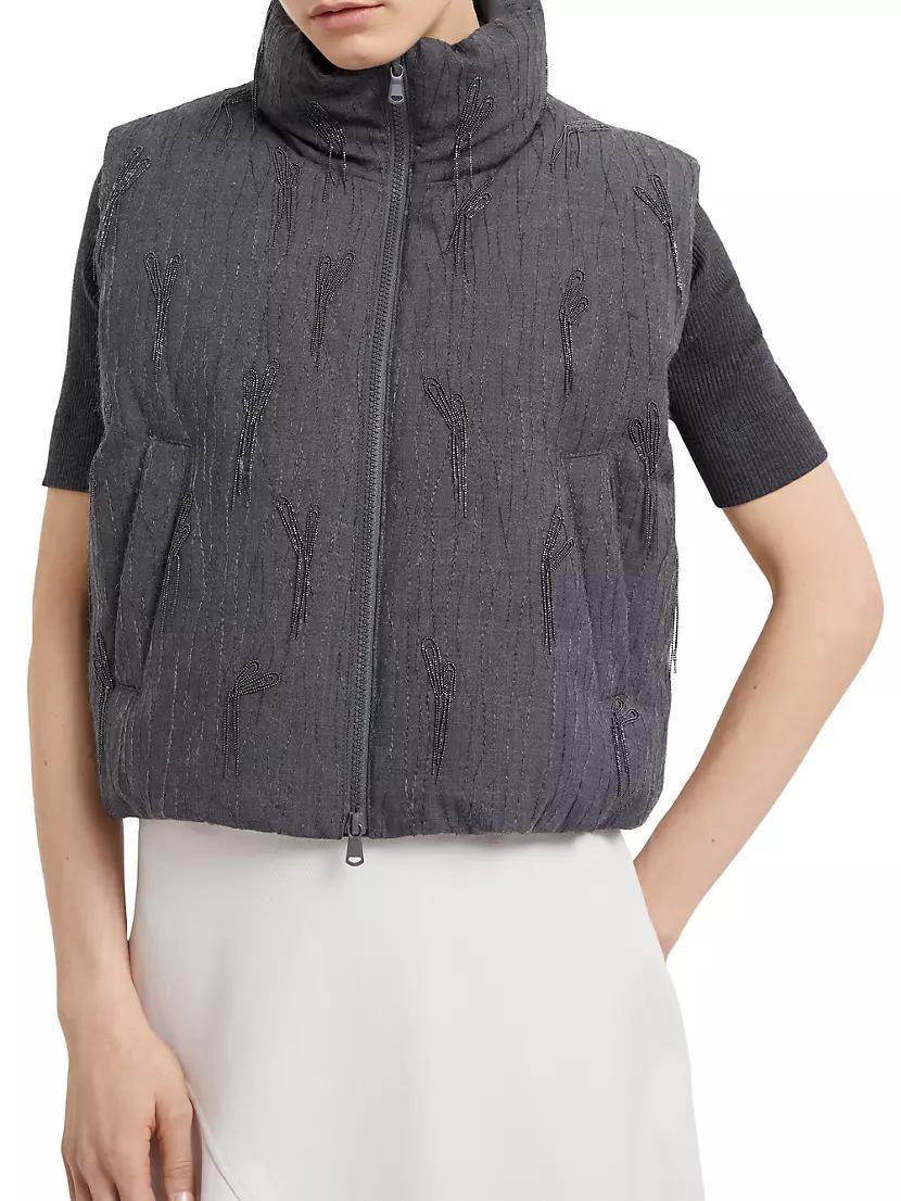 Tropical Luxury Wool Down Vest Product Image