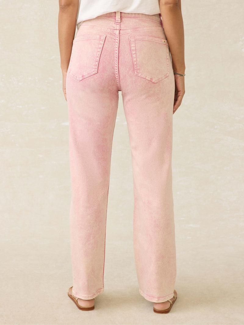 Slim Straight Sunwashed Denim - Baroque Rose Product Image