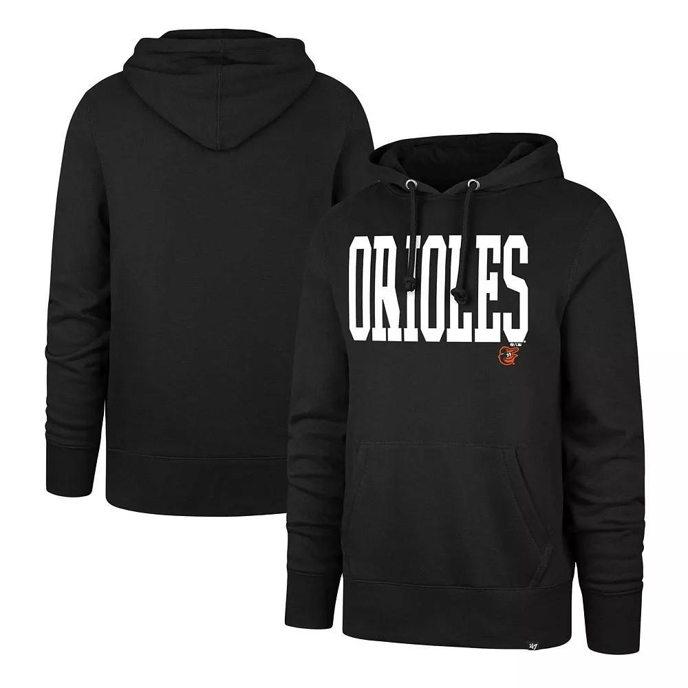 Men's '47 Black Baltimore Orioles Dime Headline Pullover Hoodie, Size: Medium Product Image