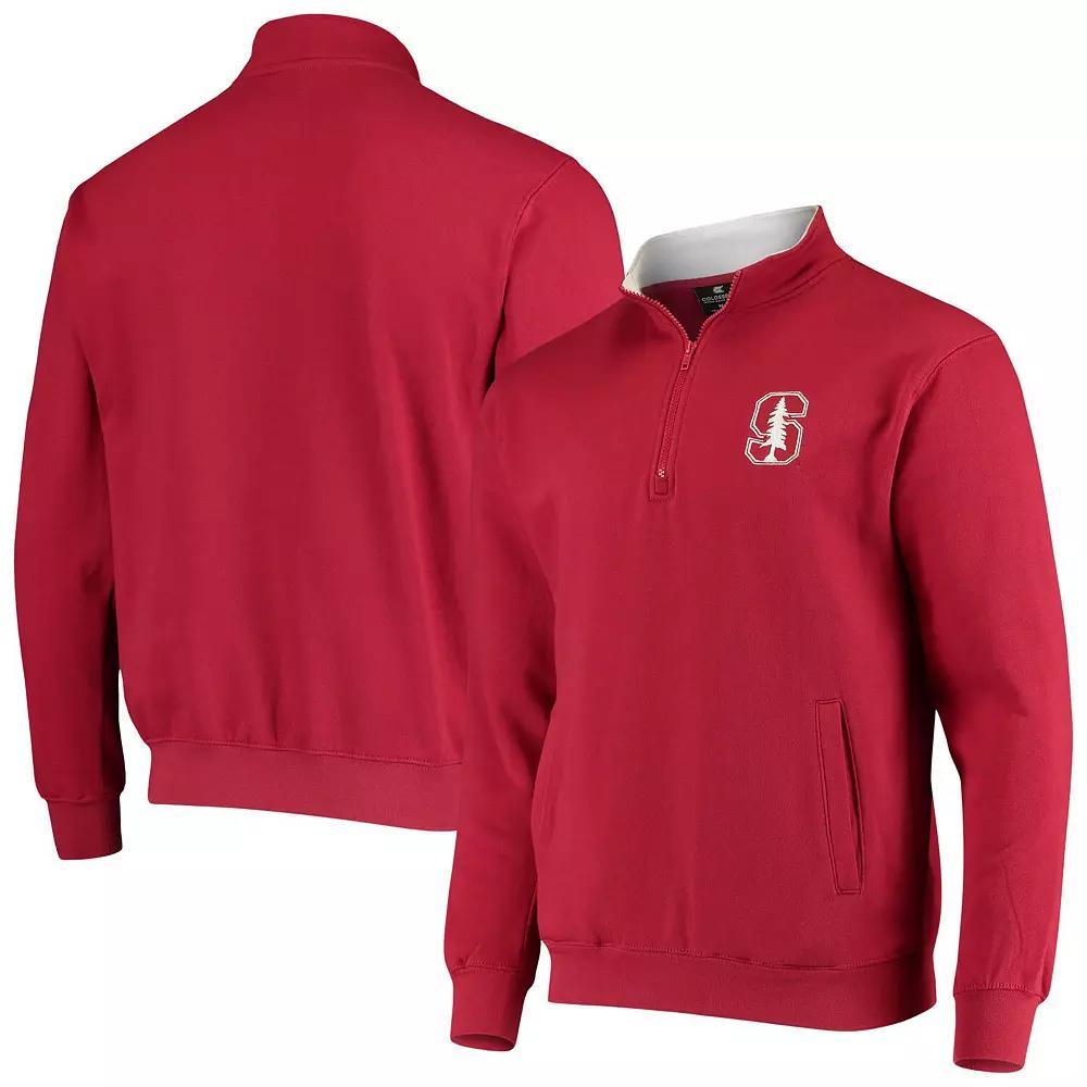 Men's Colosseum Cardinal Stanford Cardinal Tortugas Logo Quarter-Zip Jacket, Size: XL, Red Product Image