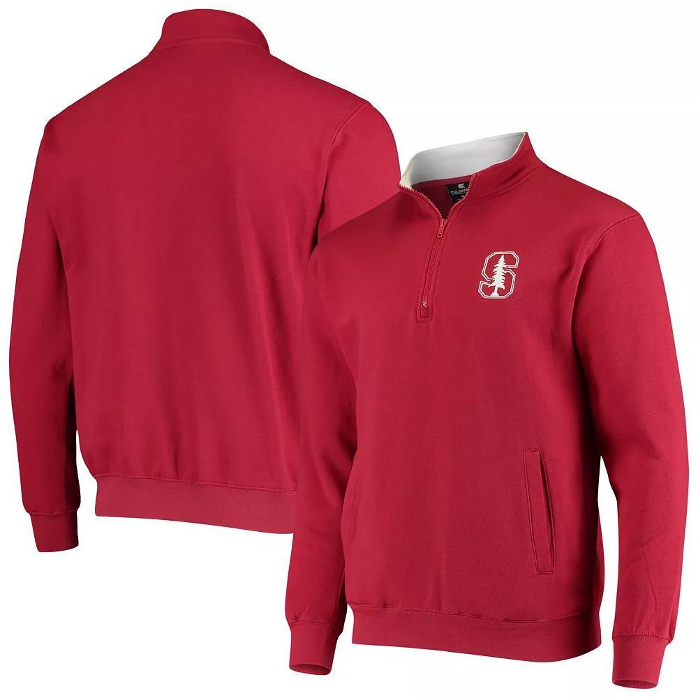 Men's Colosseum Cardinal Stanford Cardinal Tortugas Logo Quarter-Zip Jacket, Size: XL, Red Product Image