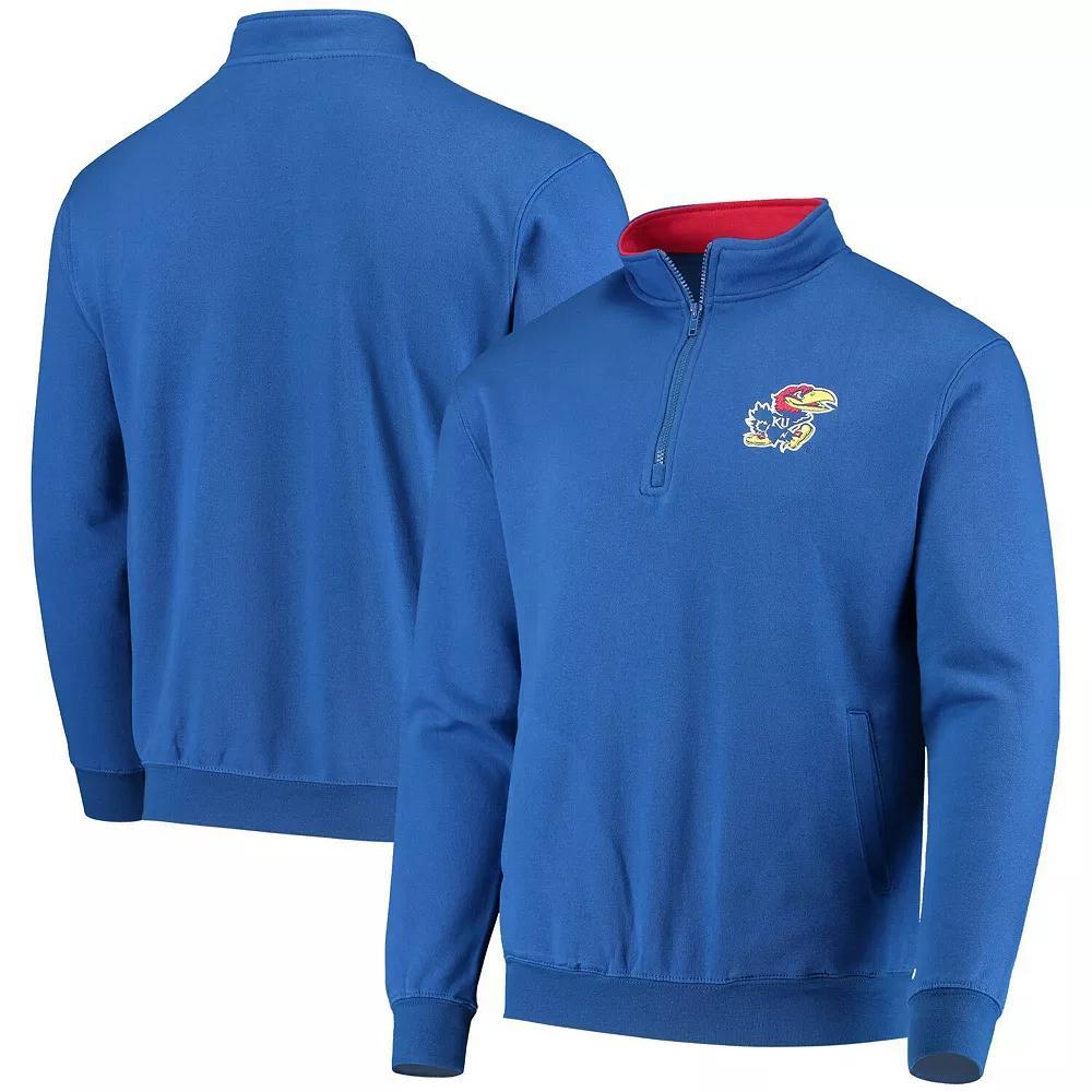 Men's Colosseum Royal Kansas Jayhawks Tortugas Logo Quarter-Zip Jacket, Size: Small, Blue Product Image