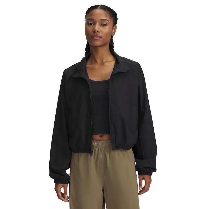 Womens Under Armour Rival Woven Crop Jacket Product Image