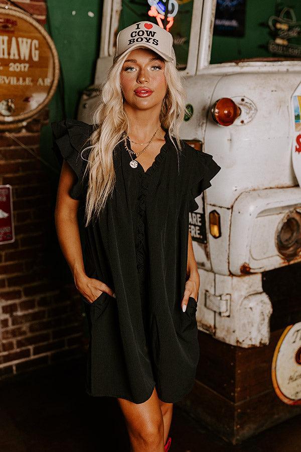 Town Square Kisses Shift Dress In Black Product Image