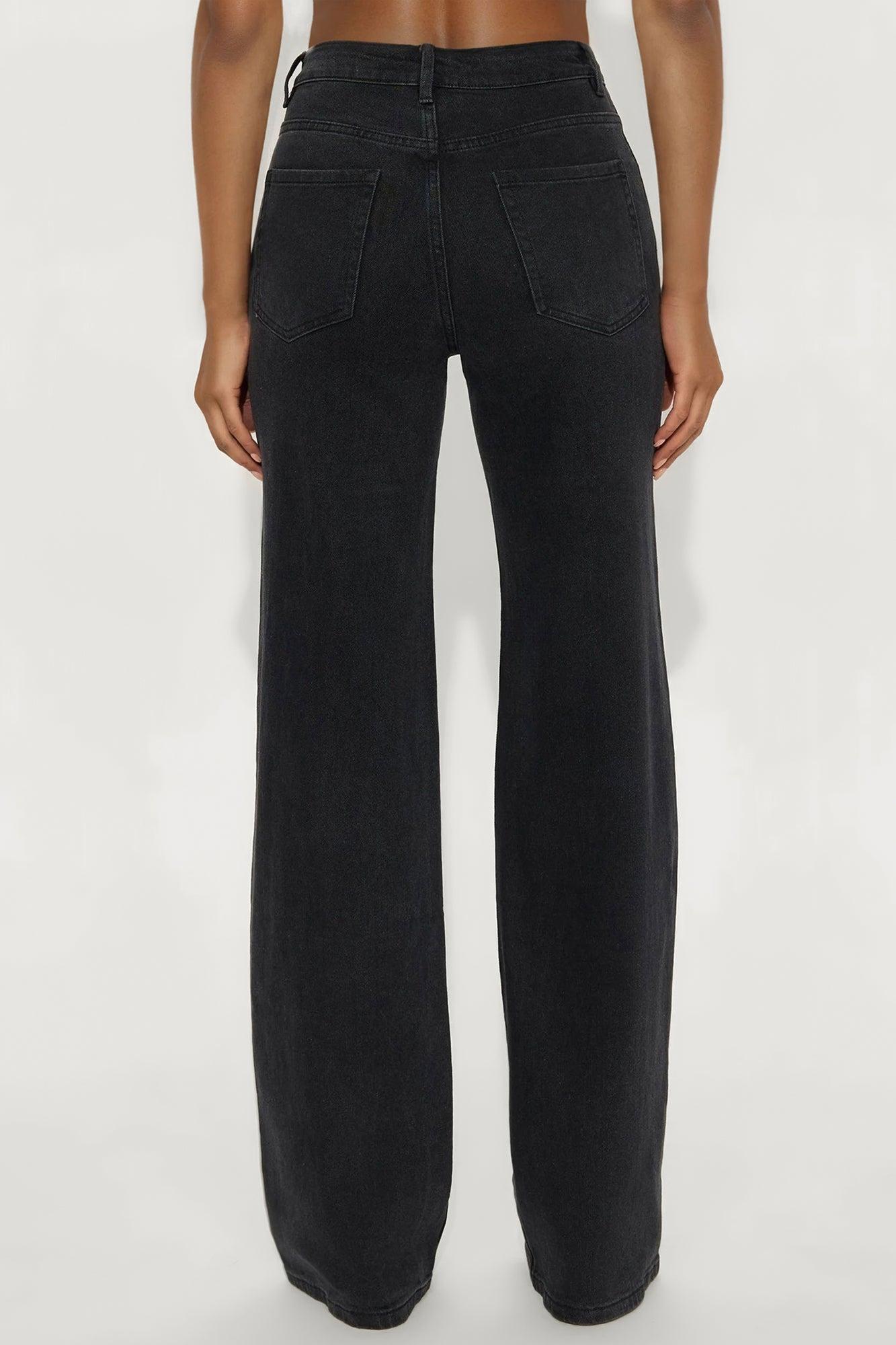 Tall Bonafide Basic Straight Leg Jeans - Black Wash Product Image