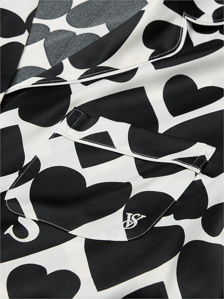 Glazed Satin Long Pajama Set Product Image