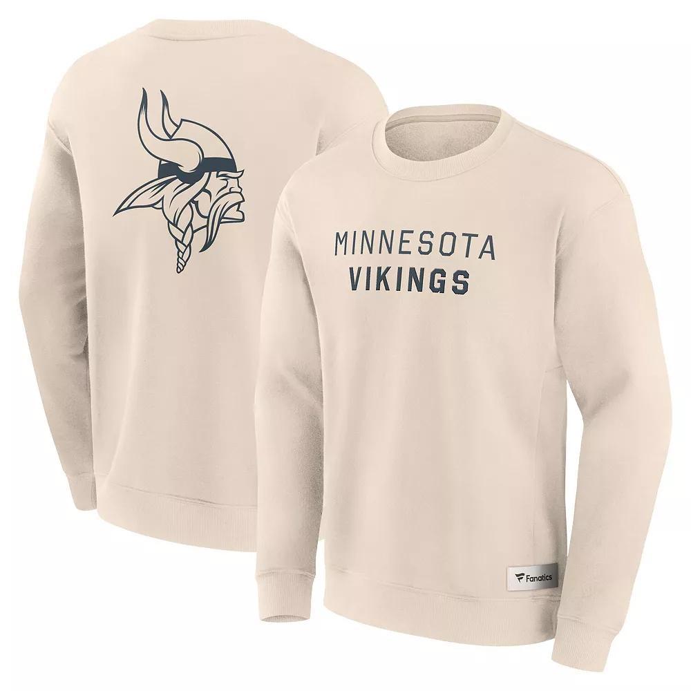 Men's Fanatics Cream Minnesota Vikings Elements Future Ground Lettering Pullover Sweatshirt, Size: 5XL, Beige Product Image
