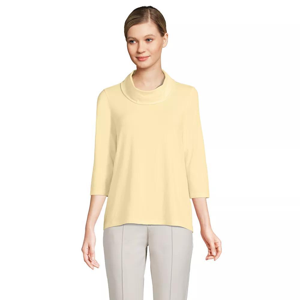 Women's Lands' End Lightweight Jersey Cowl Neck Top, Size: Large, Purple Cloud Product Image