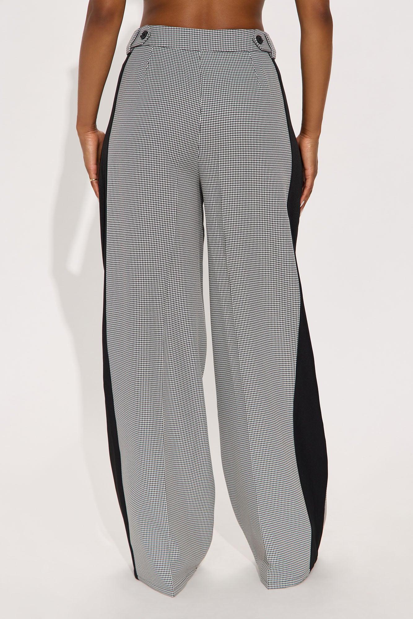 Jolie Houndstooth Trouser Pant 33 - Black/combo Product Image