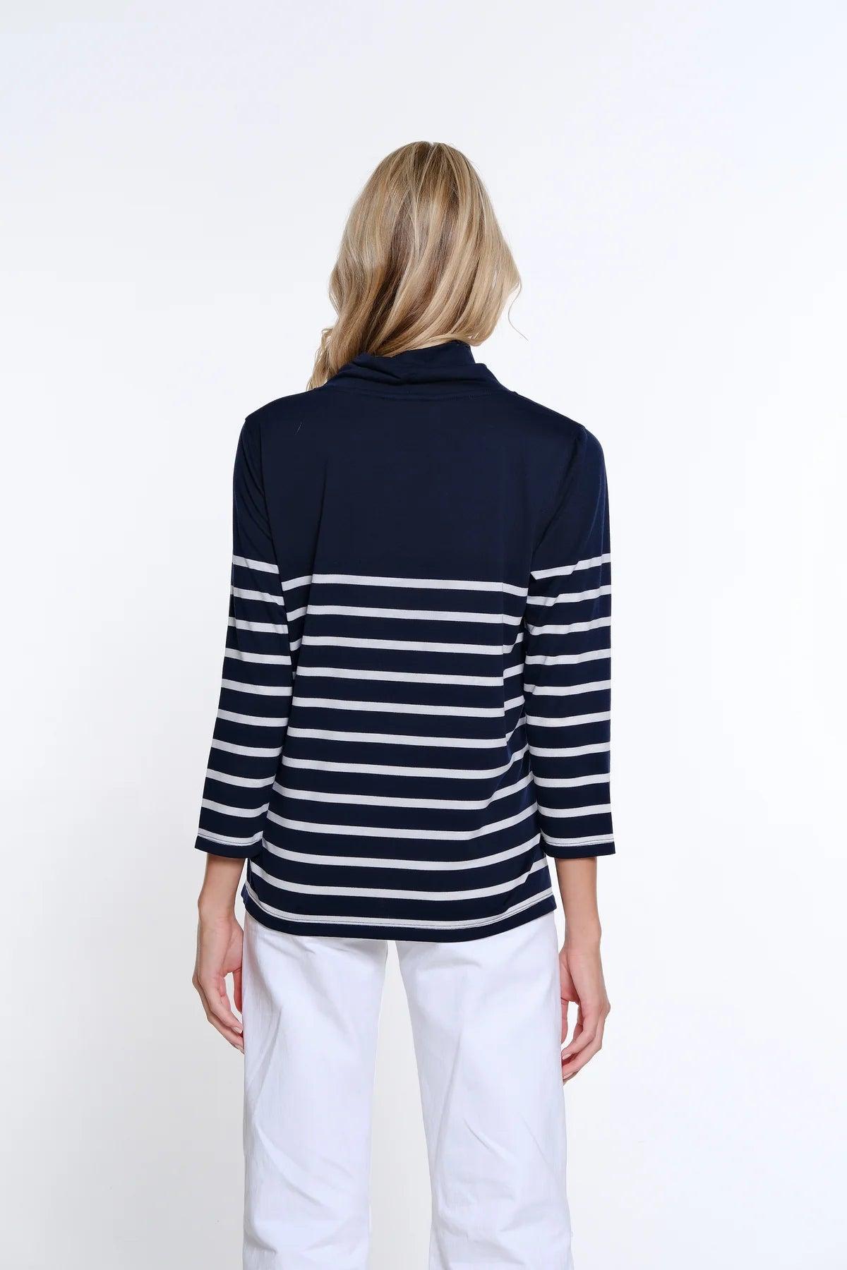 Shirred Collar Knit Top Product Image