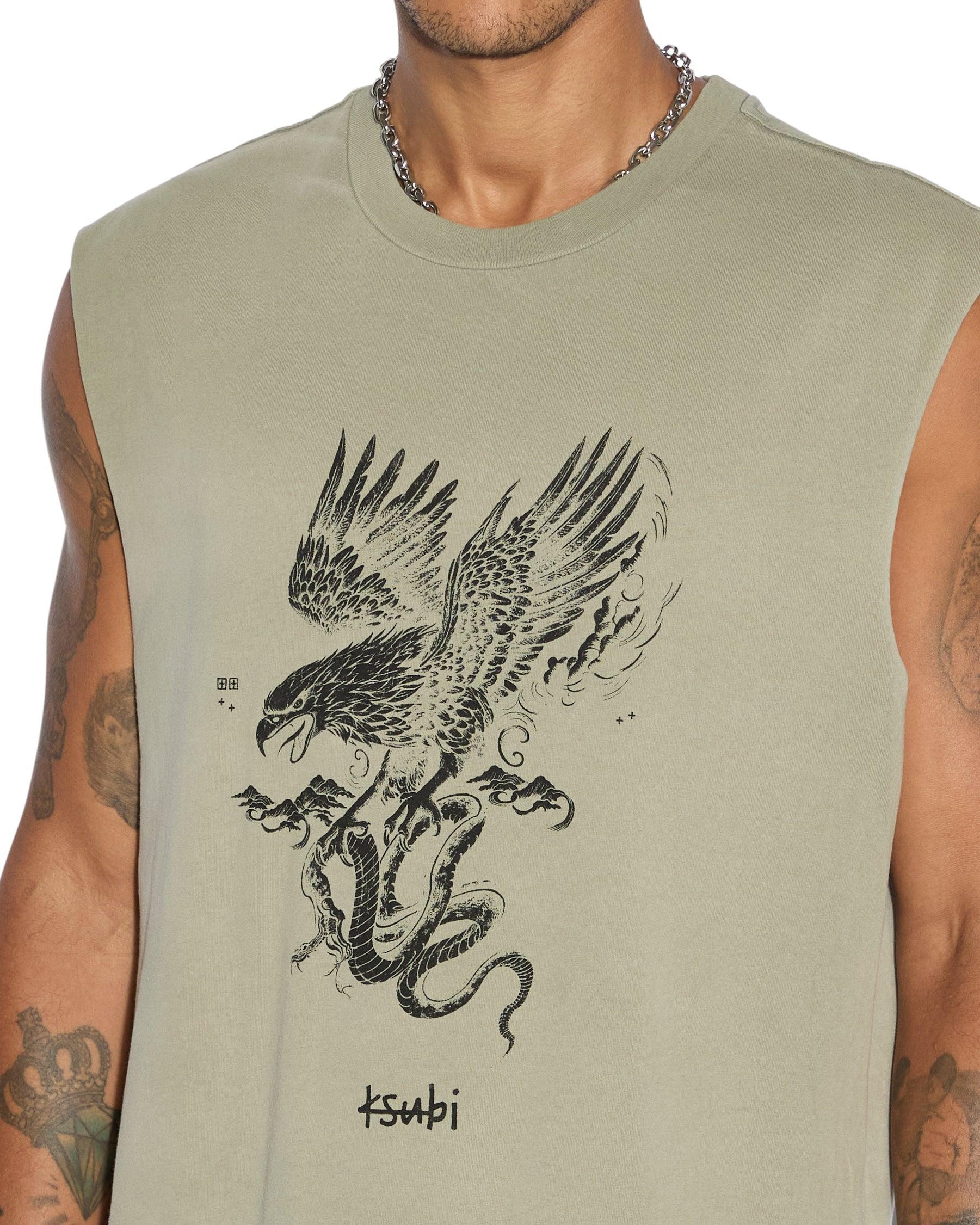 TARGET BIGGIE SLASH SS TEE ARMY FADE Male Product Image