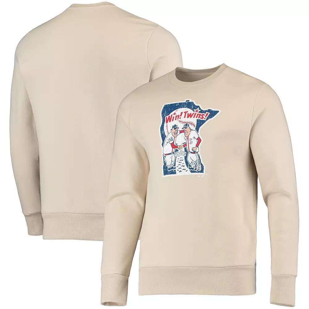 Men's Majestic Threads Oatmeal Minnesota Twins Fleece Pullover Sweatshirt, Size: XL, Team Product Image