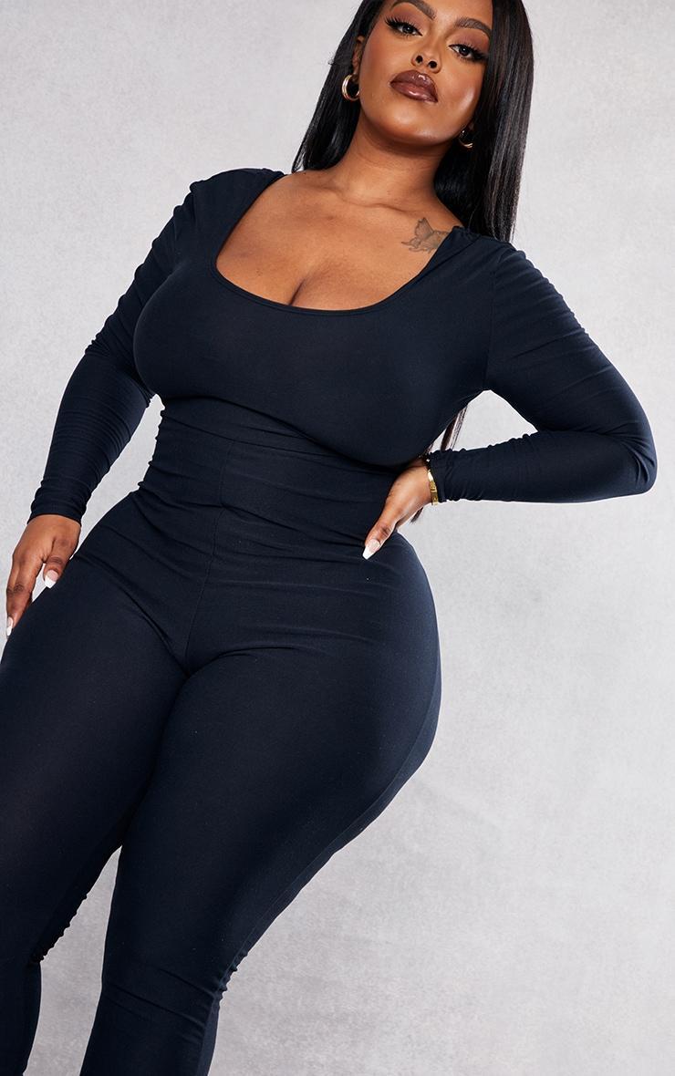 Plus Black Soft Touch Scoop Neck Jumpsuit Product Image