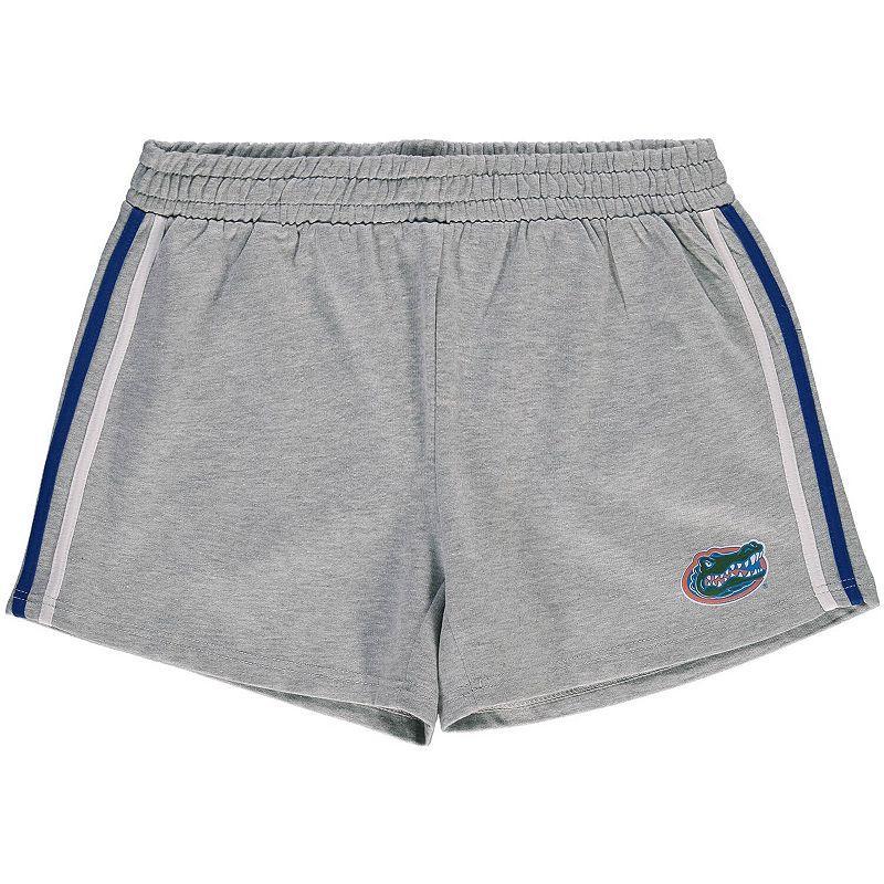 Women's Heathered Gray Florida Gators Plus Size 2-Stripes Shorts, Size: 3XL, Grey Product Image