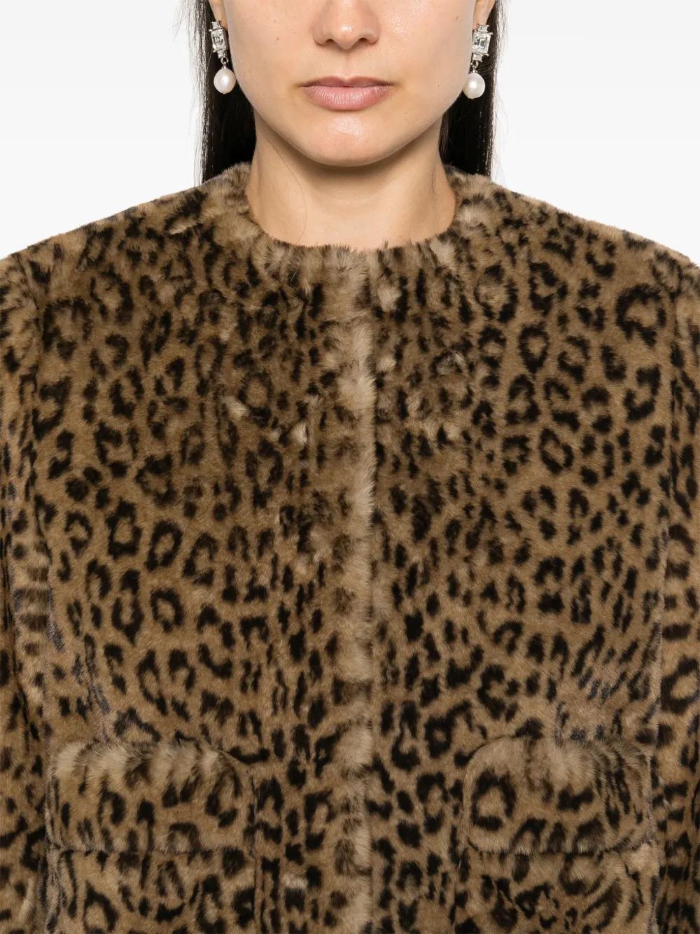 cropped faux-fur jacket Product Image