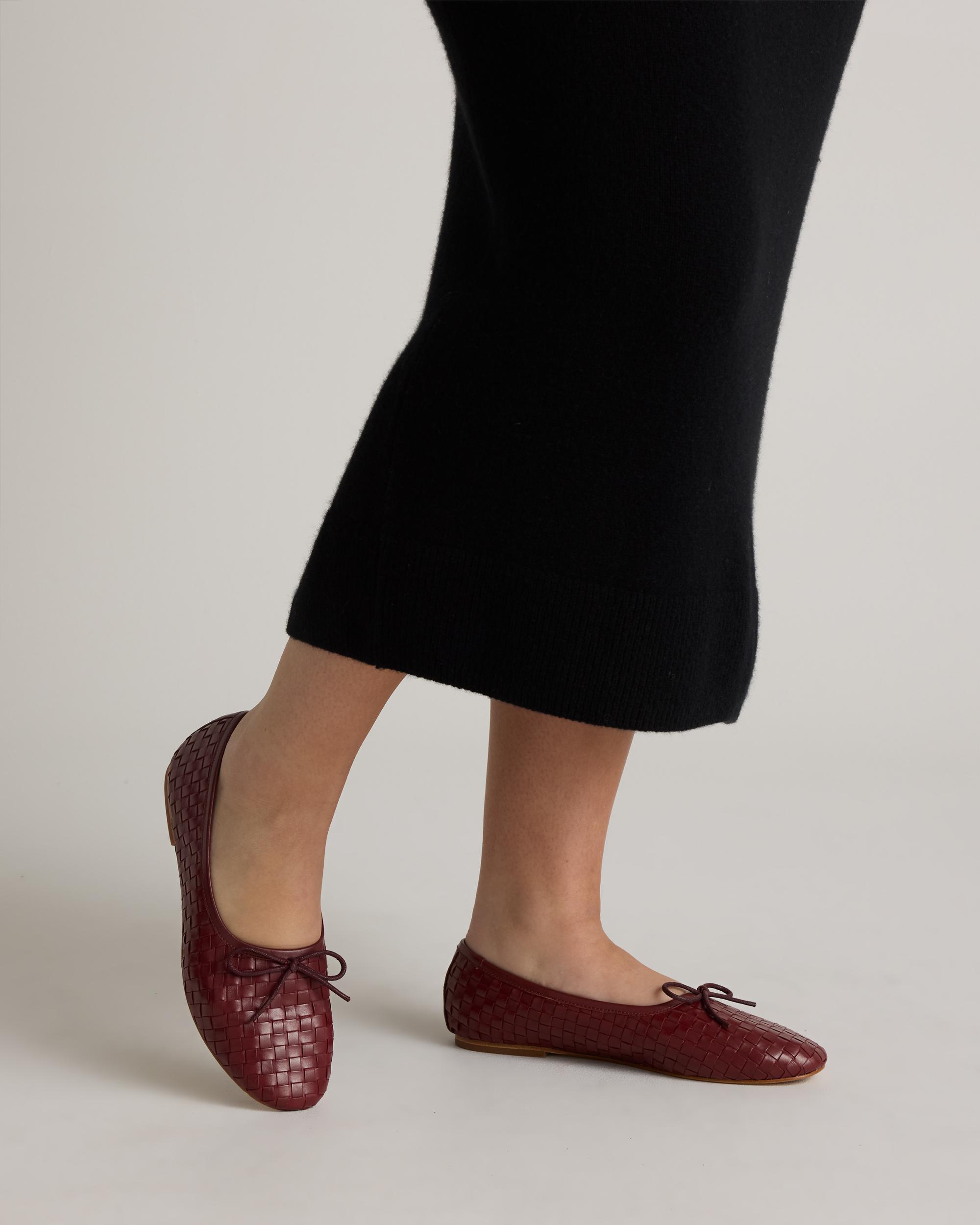 Quince | Women's Italian Leather Handwoven Ballet Flat Product Image
