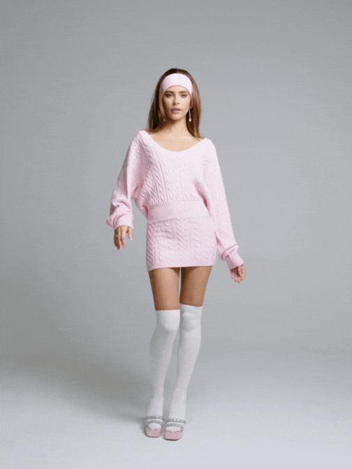 Kendall Knit Dress (Pink) (Final Sale) Product Image