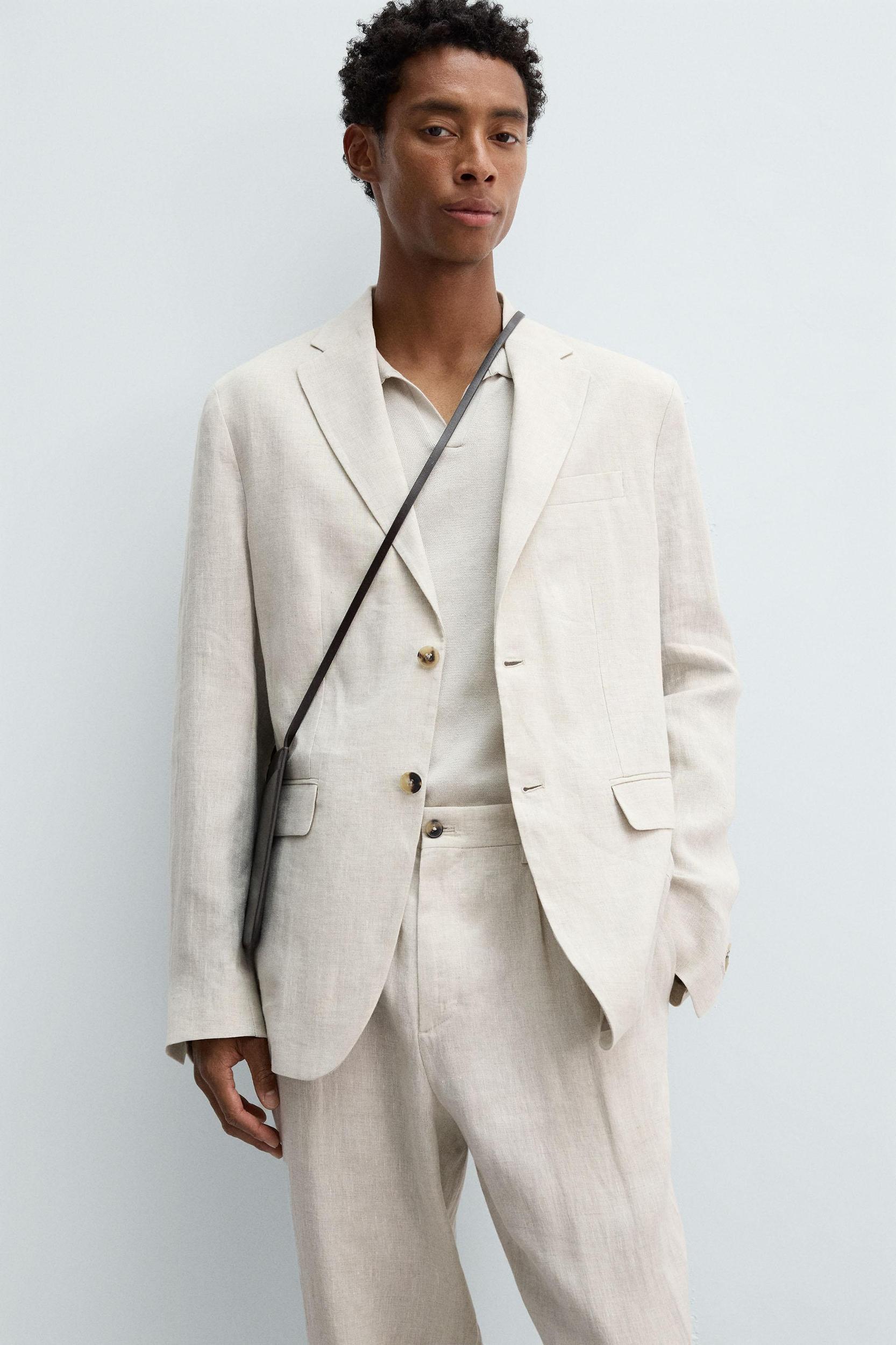 100% LINEN SUIT BLAZER Product Image