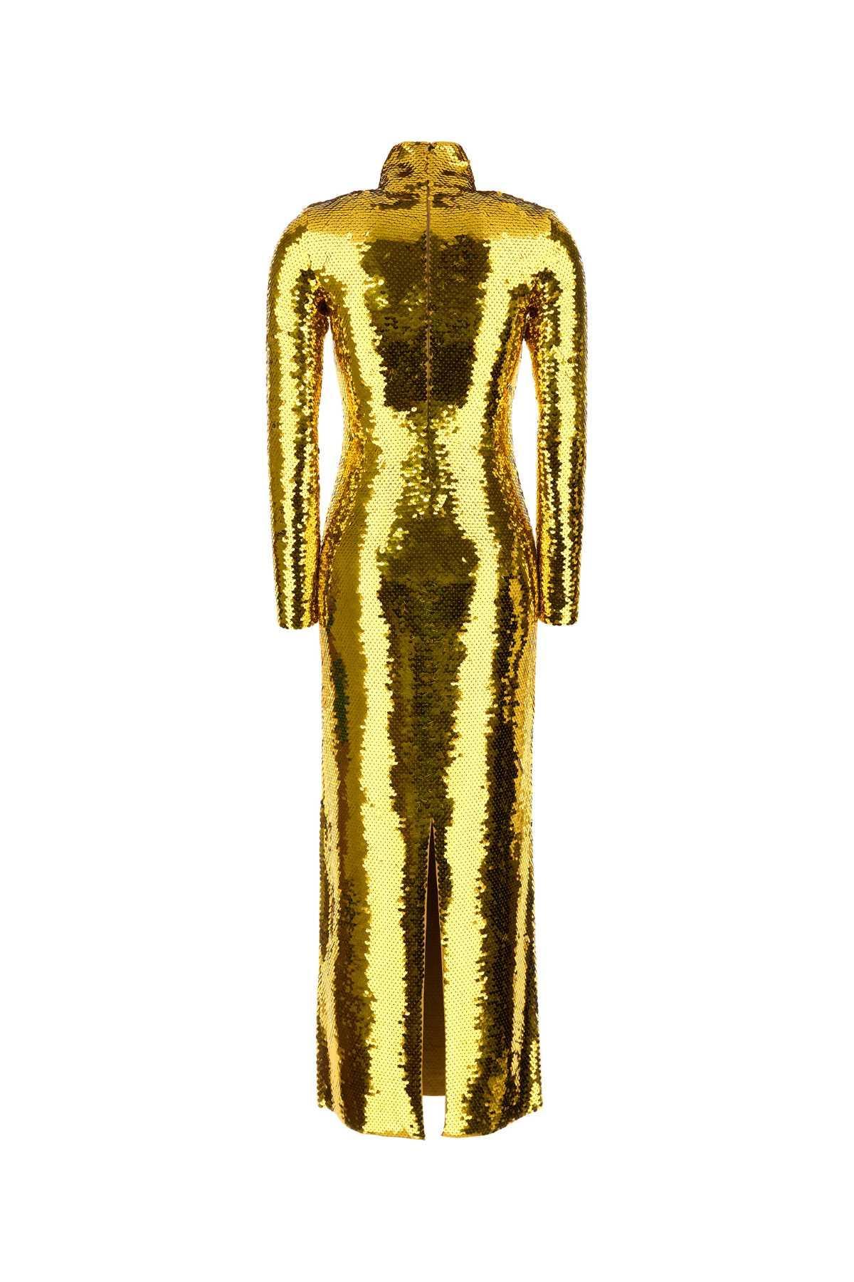 BOTTEGA VENETA Sequins Dress In Gold Product Image