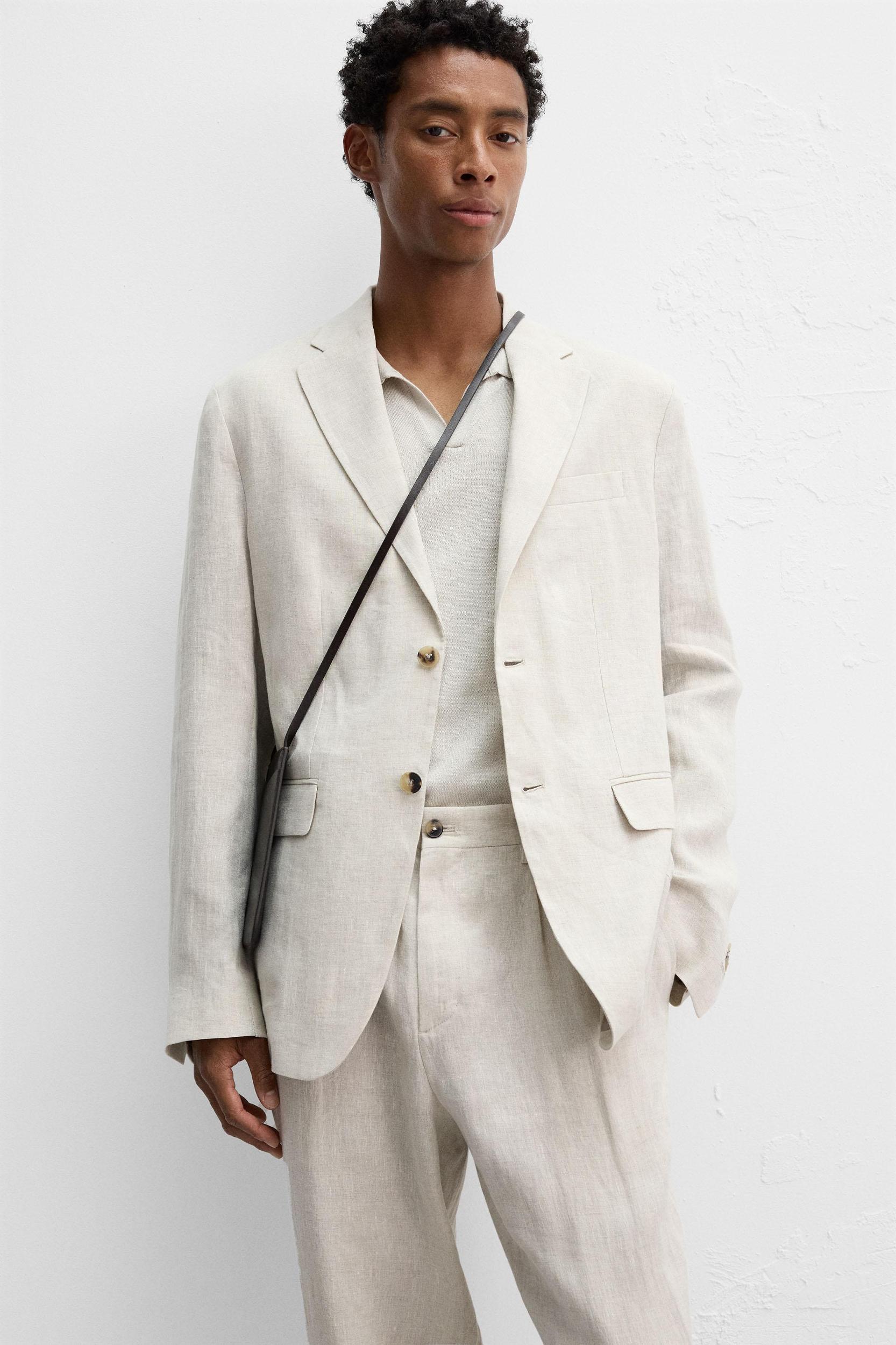 100% LINEN SUIT BLAZER Product Image