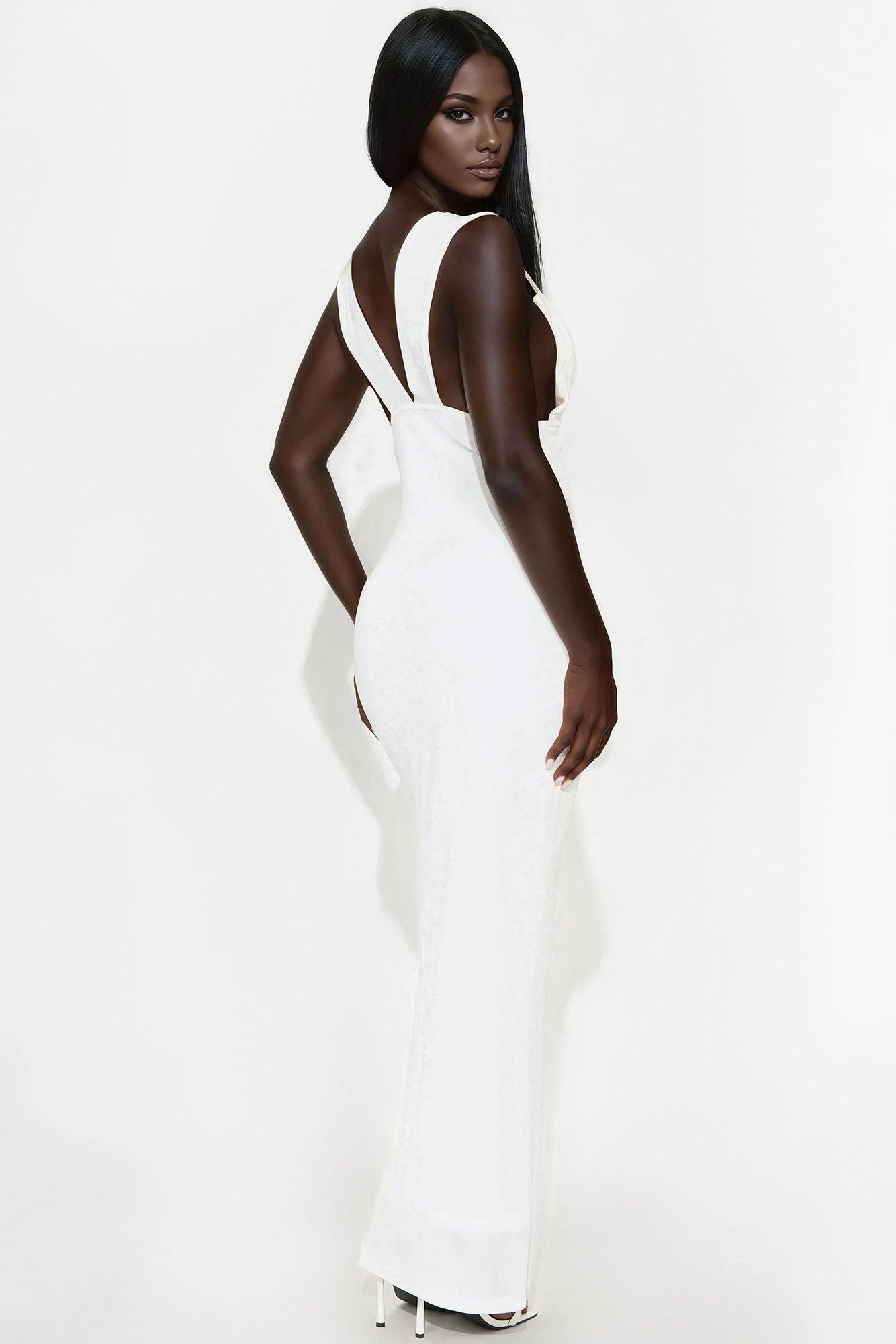 Lynette Slinky Maxi Dress - White Product Image