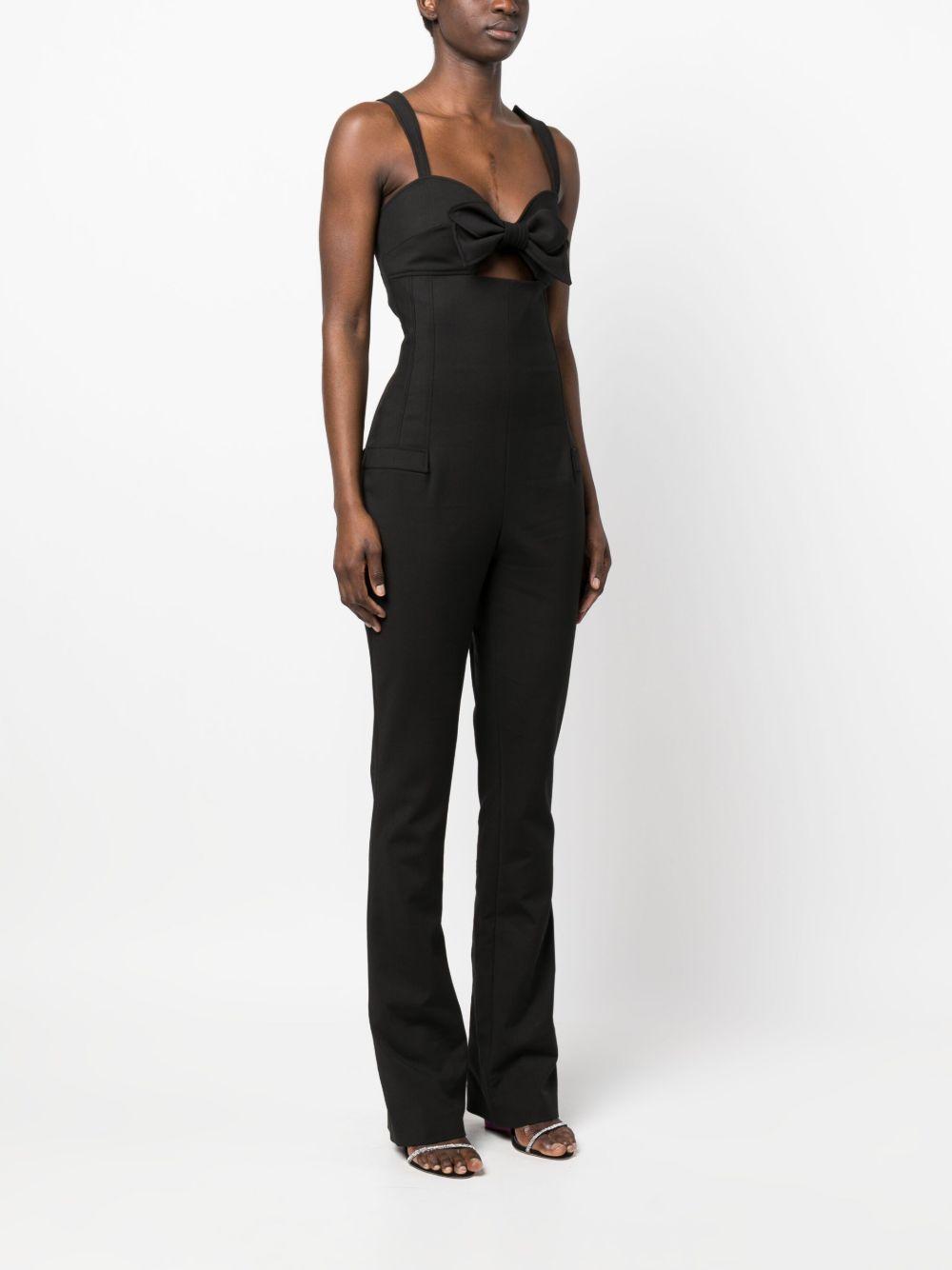 bow-detail sleeveless jumpsuit Product Image