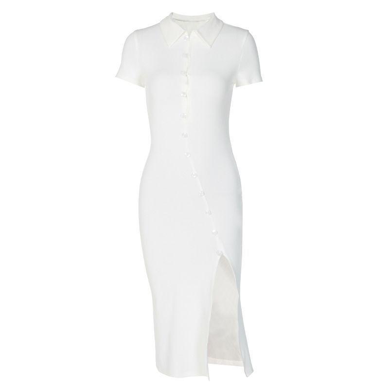 Short-Sleeve Midi Sheath Dress Product Image
