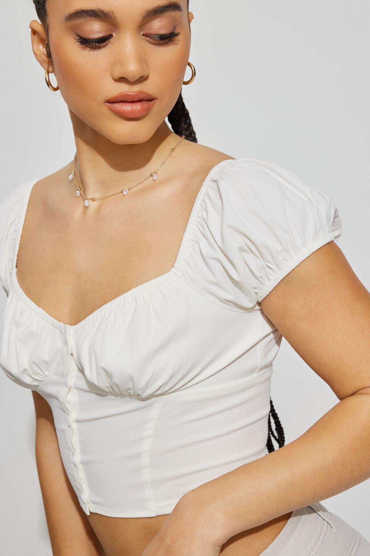 Margot Milkmaid Short Sleeve Top Product Image
