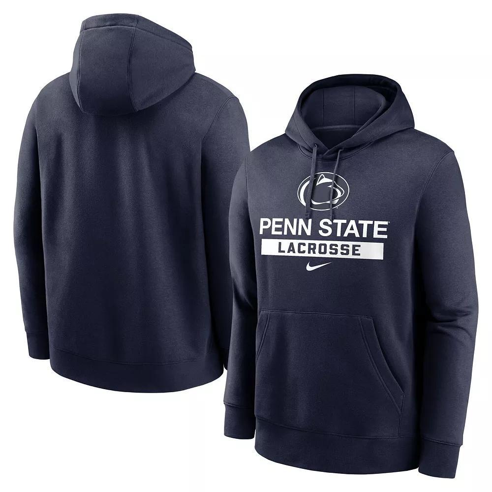 Men's Nike Navy Penn State Nittany Lions Lacrosse Stacked Fleece Pullover Hoodie, Size: 2XL, Blue Product Image