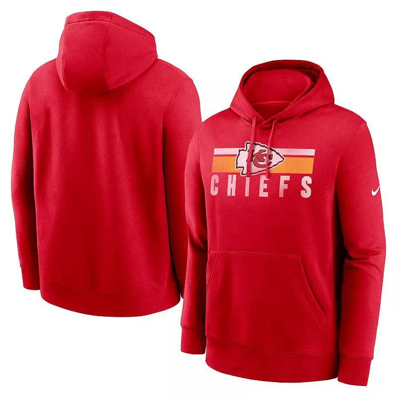 Mens Nike Kansas City Chiefs Club Fleece Pullover Hoodie Product Image