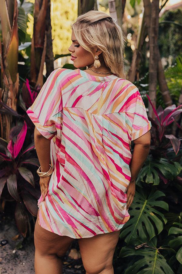 Sorbet Summer Shift Top in Pink Curves Product Image