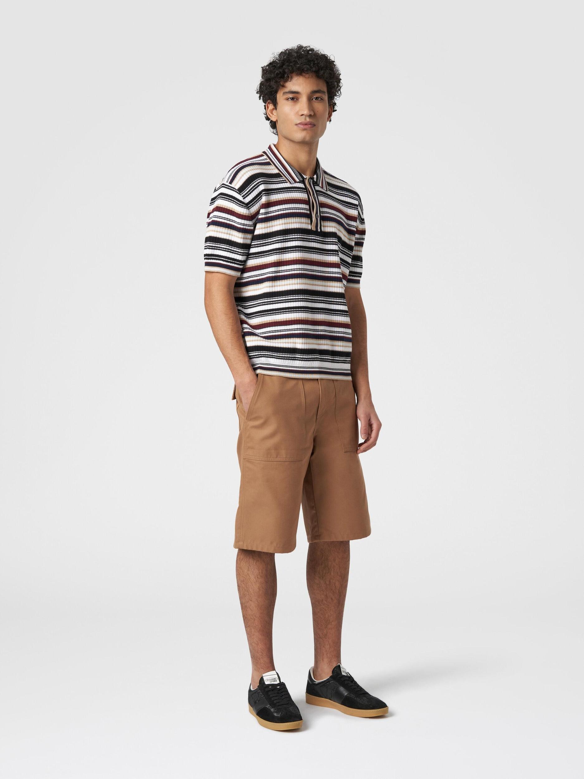 Polo shirt in striped cotton  Product Image