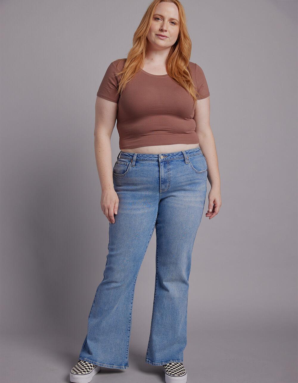 RSQ Womens Low Rise Flare Jeans - LIGHT WASH Product Image