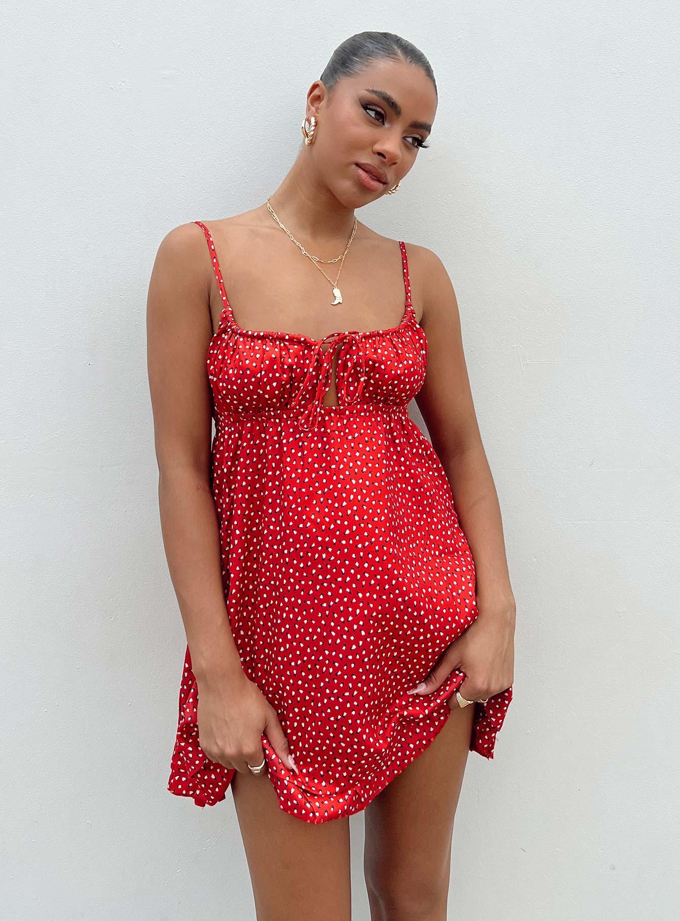 Empress Of Love Mini Dress Red Product Image