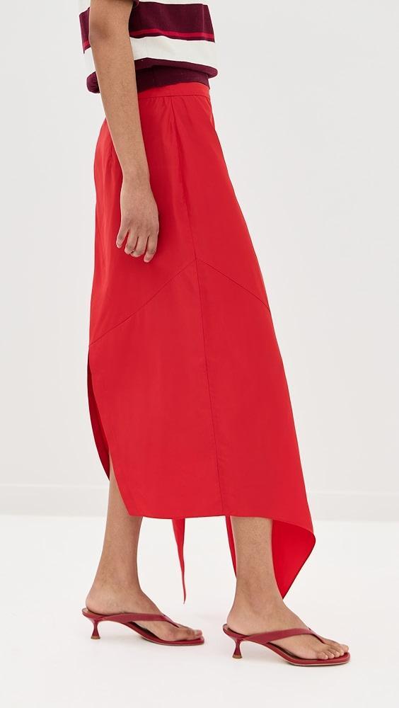 Tibi Italian Sporty Nylon Tie Skirt | Shopbop Product Image