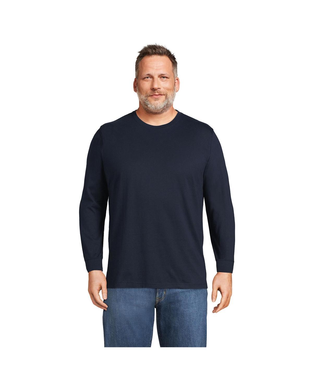 Big & Tall Lands' End Super Tee, Men's, Size: Medium Tall, Black Product Image