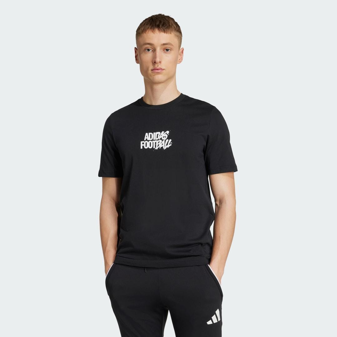 adidas Soccer Tango History Graphic Tee Black S Mens Product Image