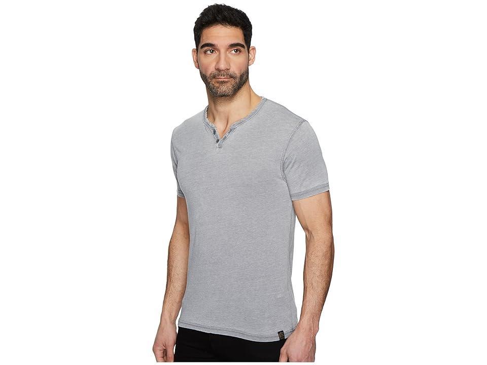 Lucky Brand Short Sleeve Button Notch Neck Venice Burnout T Product Image