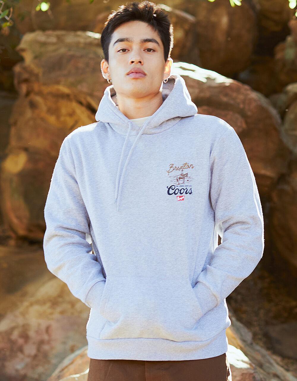 BRIXTON x Coors Griffin Mens Hoodie - HEATHER GRAY Product Image