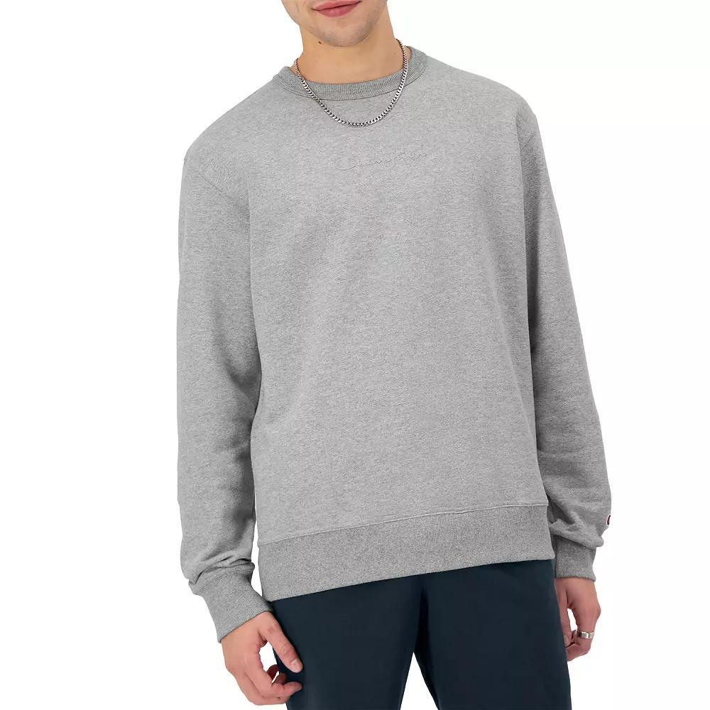 Men's Champion® Powerblend Graphic Sweatshirt, Size: Medium, Oxford Gray Product Image
