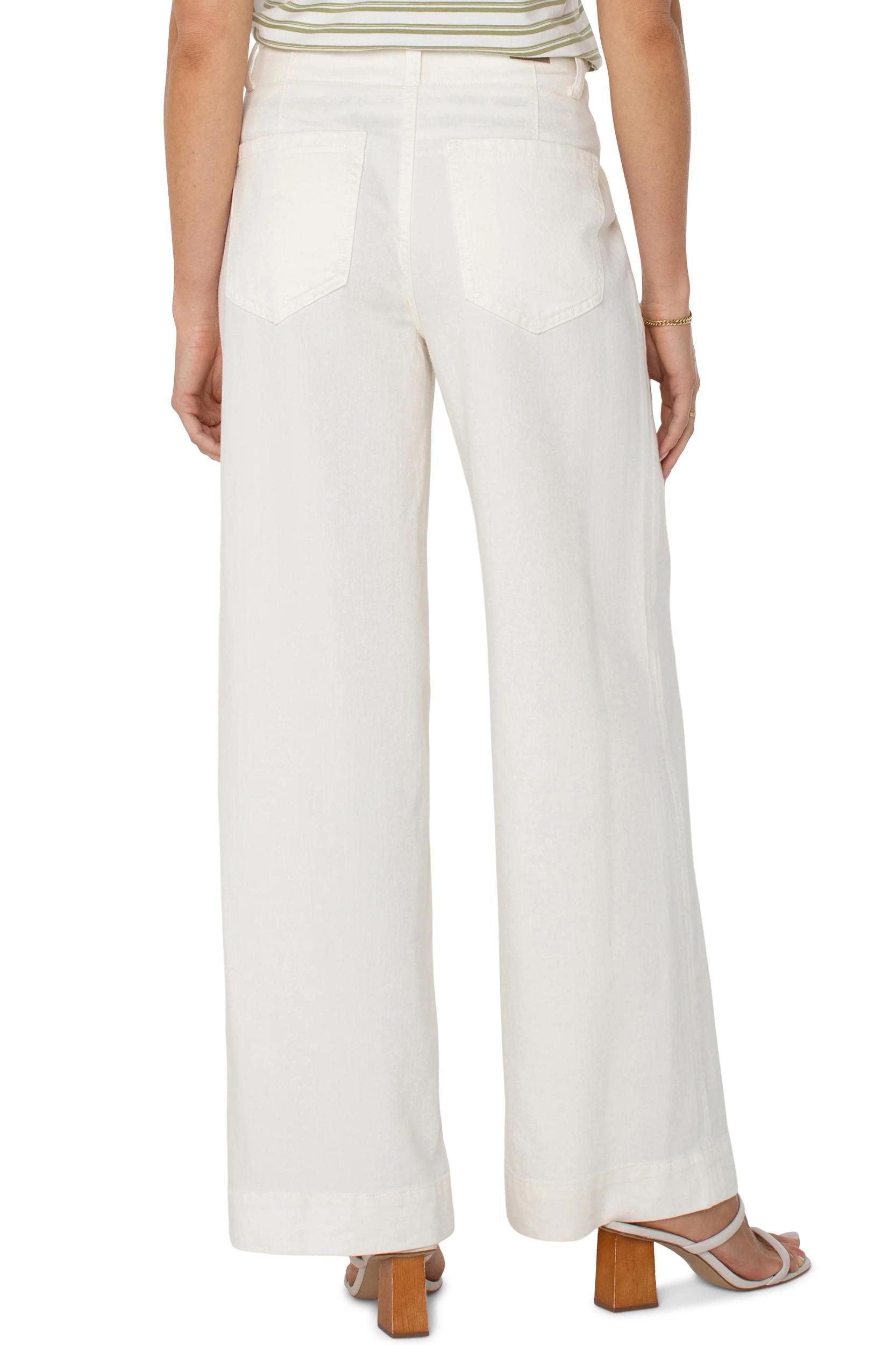 utility patch pocket wide leg jeans Product Image