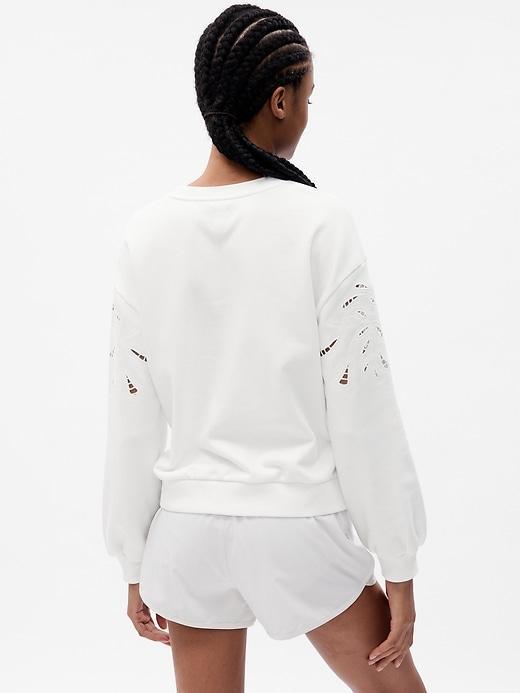 VintageSoft Eyelet-Sleeve Sweatshirt Product Image