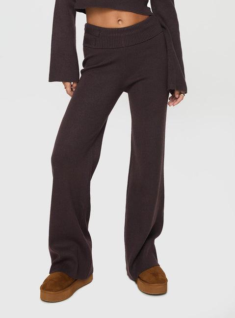 Try Me Knit Pants Chocolate Product Image