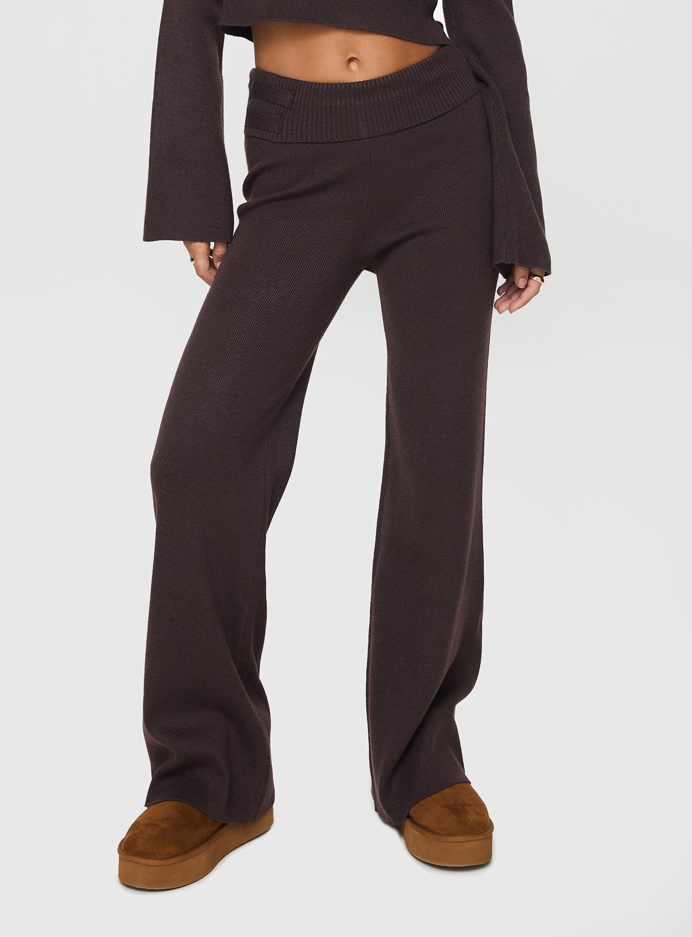 Try Me Knit Pants Chocolate Product Image