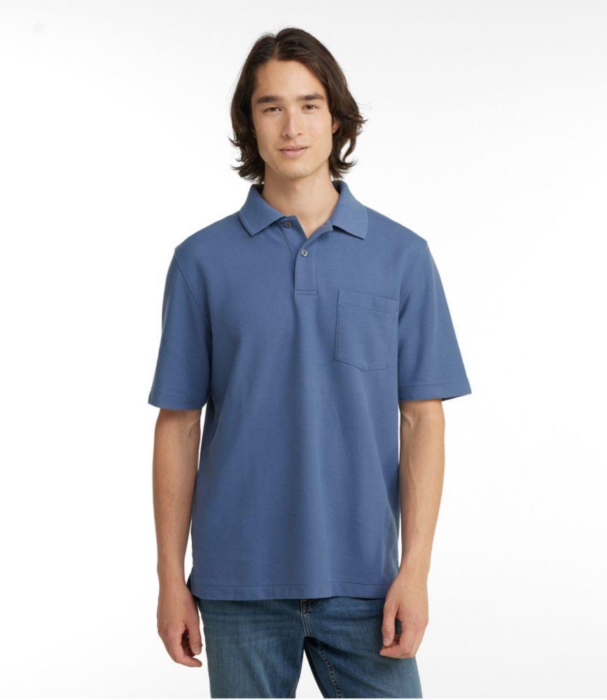 
                            Men's Premium Double L® Polo, Hemmed Short-Sleeve with Pocket
                         Product Image
