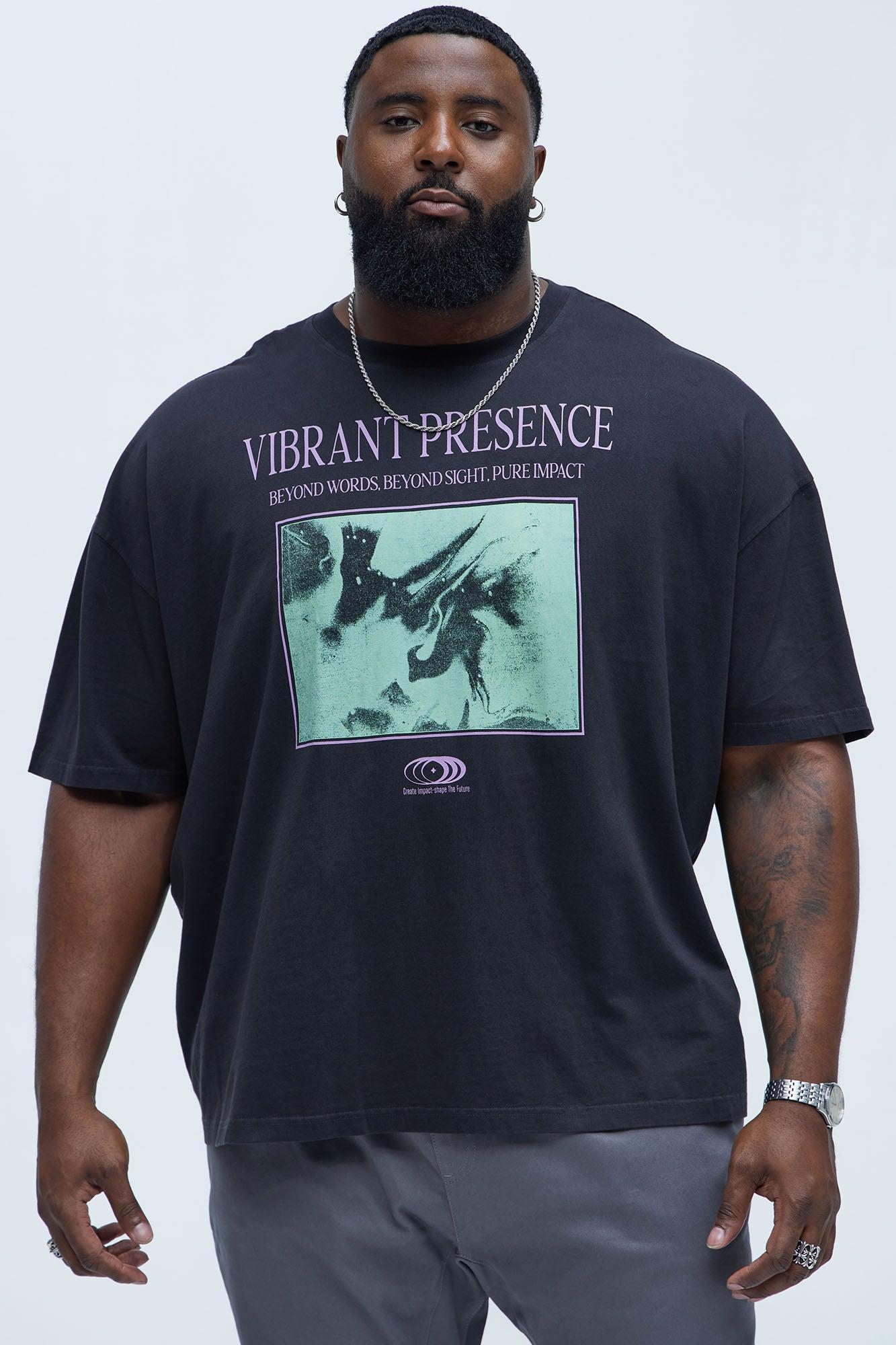 Vibrant Presence Oversized Short Sleeve Tee - Black Product Image