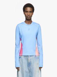 PANELLED TOP WITH ANCHOR EMBROIDERY in blue | JW Anderson US  Product Image