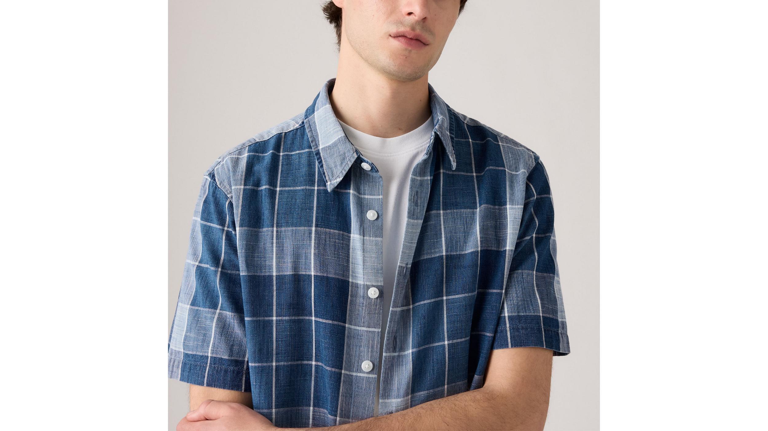 Luru Boxy Cropped Short Sleeve Shirt Product Image