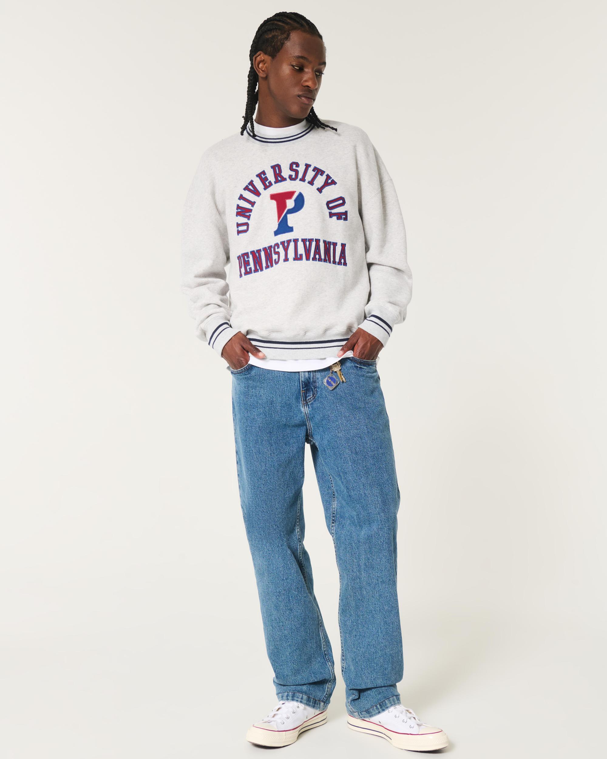Boxy Indiana University Hoosiers Graphic Crew Sweatshirt Product Image